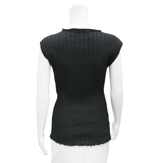 CHANEL | Black CC Knit Top