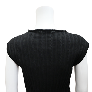 CHANEL | Black CC Knit Top