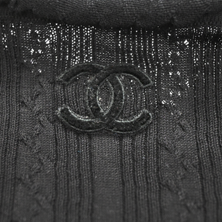 CHANEL | Black CC Knit Top