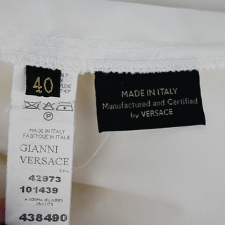 VERSACE | Embellished Ivory Button-Up Blouse