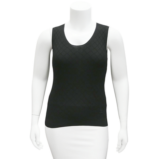CHANEL | Black Knit CC Tank Top