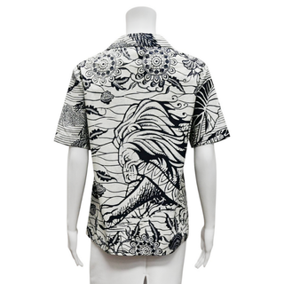 CHRISTIAN DIOR | Tropical Print Button-Down Blouse