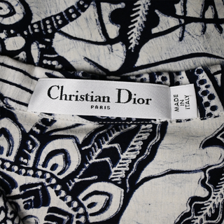 CHRISTIAN DIOR | Tropical Print Button-Down Blouse