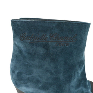 CHANEL | Teal Suede Ankle Booties