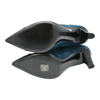 CHANEL | Teal Suede Ankle Booties