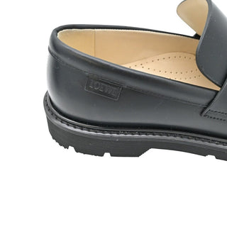 LOEWE | Campo Black Leather Loafers