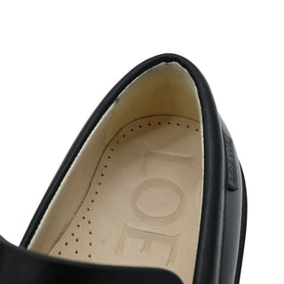 LOEWE | Campo Black Leather Loafers