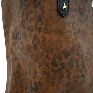 GOLDEN GOOSE | Pasadena Leopard-Print Leather Tote Bag