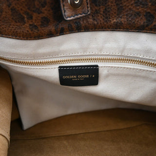 GOLDEN GOOSE | Pasadena Leopard-Print Leather Tote Bag