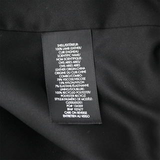 ALICE + OLIVIA | Black Leather Bomber Jacket