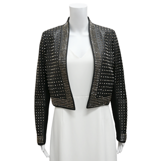 ALICE + OLIVIA | Harvey Studded Black Leather Jacket