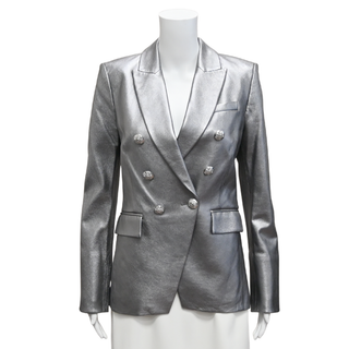 Gunmetal Leather Miller Dickey Jacket