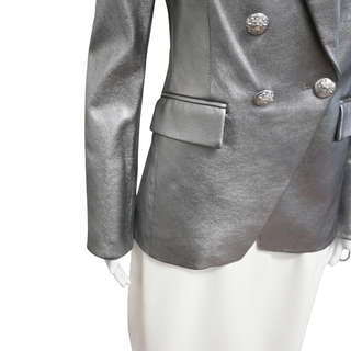 VERONICA BEARD | Gunmetal Leather Miller Dickey Jacket