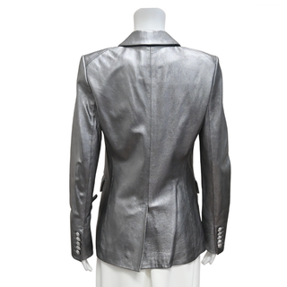 VERONICA BEARD | Gunmetal Leather Miller Dickey Jacket