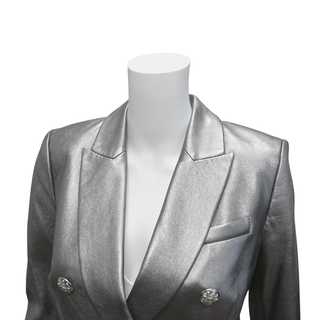 VERONICA BEARD | Gunmetal Leather Miller Dickey Jacket