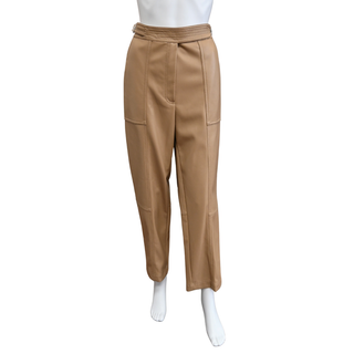 SIMKHAI | Tan Vegan Leather Paneled Pants