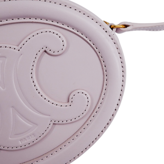 CELINE | Pale Lilac Smooth Leather Triomphe Oval Mini Bag