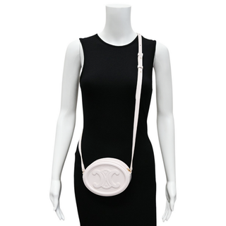 CELINE | Pale Lilac Smooth Leather Triomphe Oval Mini Bag