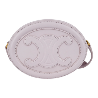 CELINE | Pale Lilac Smooth Leather Triomphe Oval Mini Bag