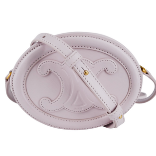 CELINE | Pale Lilac Smooth Leather Triomphe Oval Mini Bag