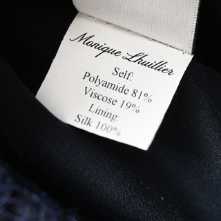 MONIQUE LHUILLIER | Midnight Navy Lace Long Gown