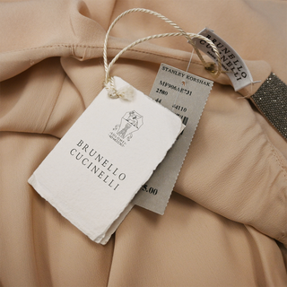 BRUNELLO CUCINELLI | Nude Silk Monili Maxi Dress