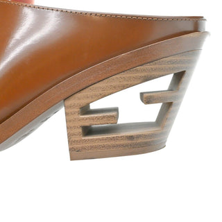 FENDI | Vitello Abrasivato FF Cut Mules