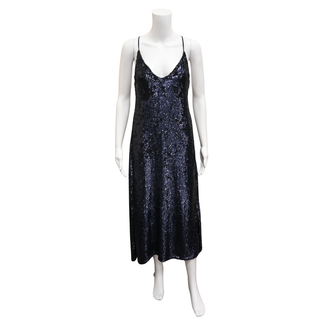 TWP | Navy Blue Sequin Midi Dress