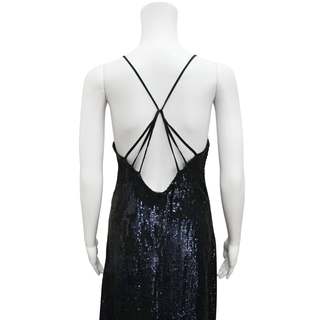 TWP | Navy Blue Sequin Midi Dress