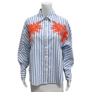 ESSENTIAL ANTWERP | Sequin Palm Tree Striped Fresh Shirt
