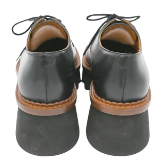 CHLOE | Owena Black Leather Lace-Up Loafers