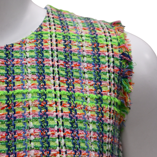 AKRIS PUNTO | Multicolor Fringed Tweed Dress