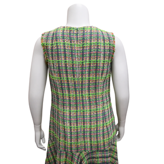 AKRIS PUNTO | Multicolor Fringed Tweed Dress