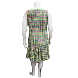 AKRIS PUNTO | Multicolor Fringed Tweed Dress