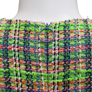 AKRIS PUNTO | Multicolor Fringed Tweed Dress
