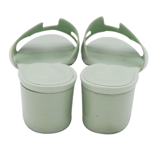 HERMES | Oasis Mint Leather Sandal Mules