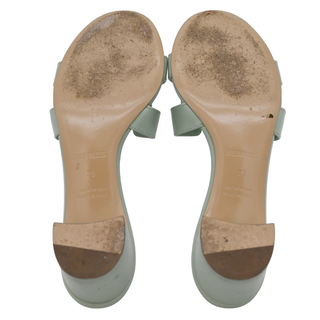 HERMES | Oasis Mint Leather Sandal Mules