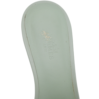 HERMES | Oasis Mint Leather Sandal Mules