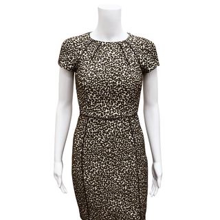 CH CAROLINA HERRERA | Leopard Jacquard Sheath Dress