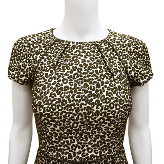 CH CAROLINA HERRERA | Leopard Jacquard Sheath Dress
