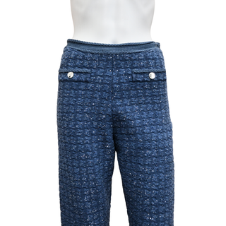 SANDRO | Palmira Blue Tweed Trouser