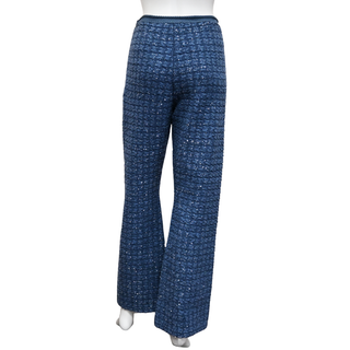 SANDRO | Palmira Blue Tweed Trouser