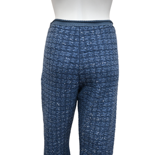 SANDRO | Palmira Blue Tweed Trouser
