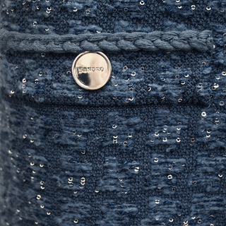 SANDRO | Palmira Blue Tweed Trouser