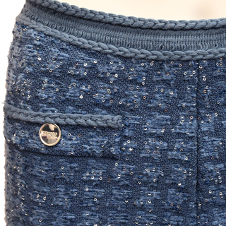 SANDRO | Palmira Blue Tweed Trouser