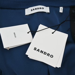 SANDRO | Palmira Blue Tweed Trouser