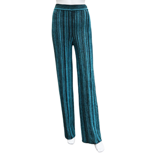 MAISON ULLENS | Blue Striped Knit Trousers