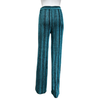 MAISON ULLENS | Blue Striped Knit Trousers