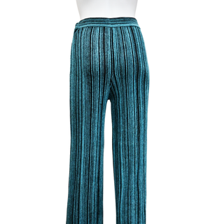MAISON ULLENS | Blue Striped Knit Trousers