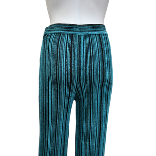 MAISON ULLENS | Blue Striped Knit Trousers